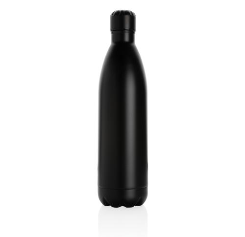 Promotional Solid Color Vacuum Stainless Steel Metal Drinks Bottles 1L Black