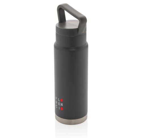 Promotional Leakproof Vacuum On-the-go Bottles With Handle - Grey