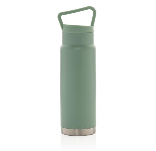 Printed Leakproof Vacuum On-the-go Drinks Bottles With Handle - Green