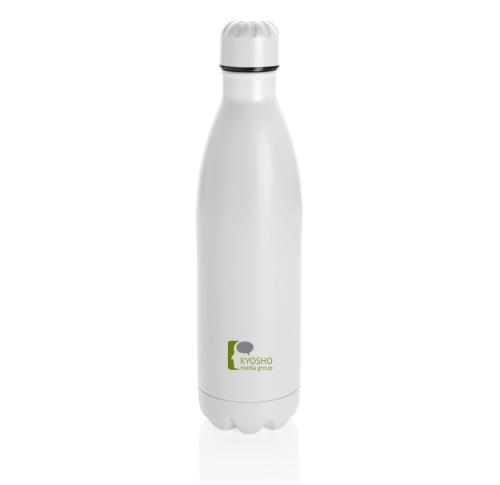Solid Colour Vacuum Stainless Steel Bottle 750ml - White