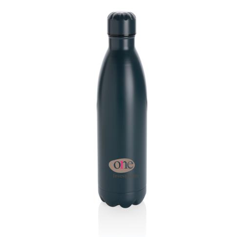 Promotional Branded Solid Colour Vacuum Stainless Steel Drinking Water Bottles 750ml - Blue