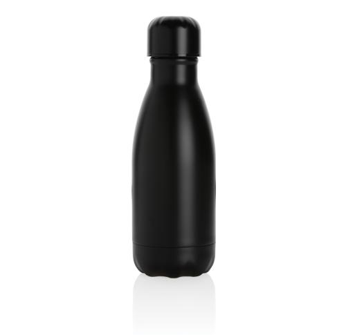 Solid Colour Vacuum Stainless Steel Bottle 260ml - Black