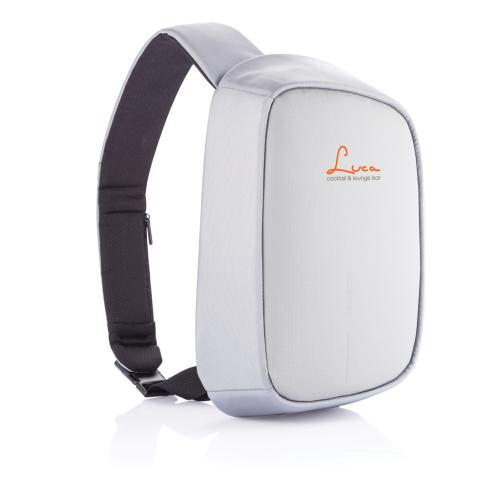 Branded Anit Theft Shoulder Bag Bobby Sling - Grey