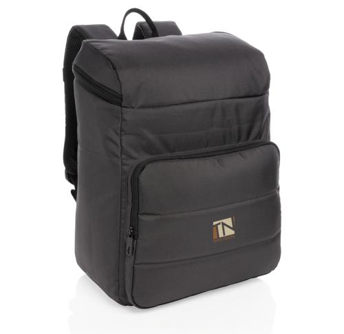 Recycled Printed Cooler Backpacks Impact AWARE™ RPET Black  