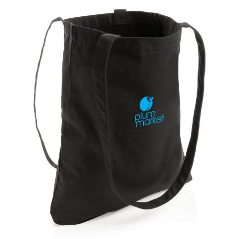Promotional Printed Recycled Cotton Tote Bags W/bottom 145g Impact AWARE™ Navy Blue
