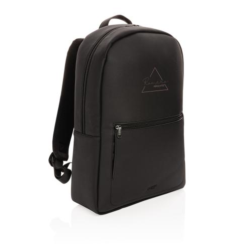 Swiss Peak deluxe vegan leather laptop backpack PVC free