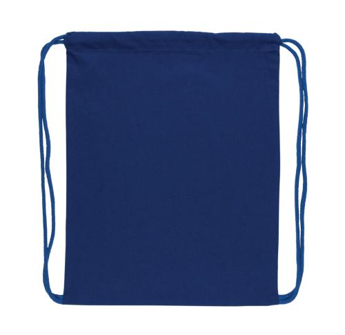 Printed Recycled Cotton Drawstring Backpack 145g Impact AWARE™ Blue