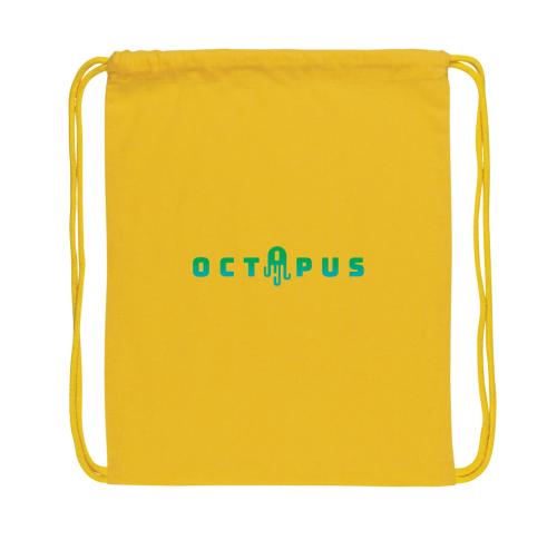 Printed Recycled Cotton Drawstring Backpack 145g Impact AWARE™ 