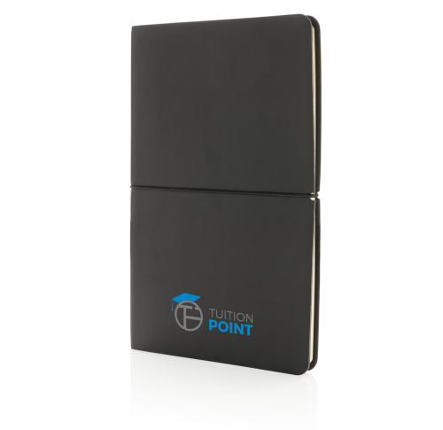 Branded Modern Deluxe Softcover A5 Notebooks Black