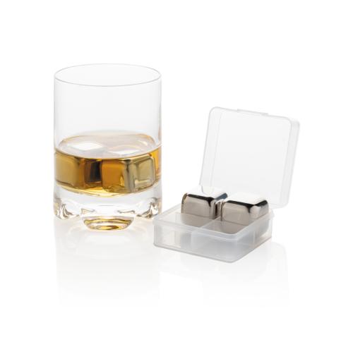 Re-usable stainless steel ice cubes 4pc