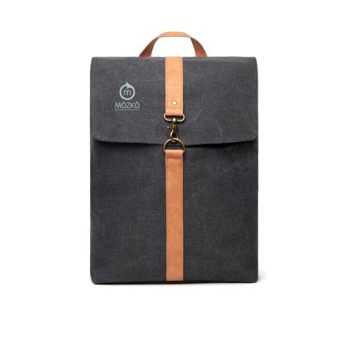 Custom Printed Luxury Urban Canvas Backpacks VINGA Bosler Black