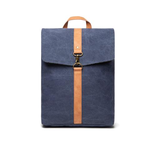 Promotional Printed Canvas Backpacks Navy Blue VINGA Bosler 