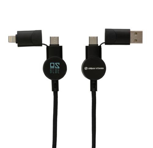 Oakland RCS recycled plastic 6-in-1 fast charging 45W cable