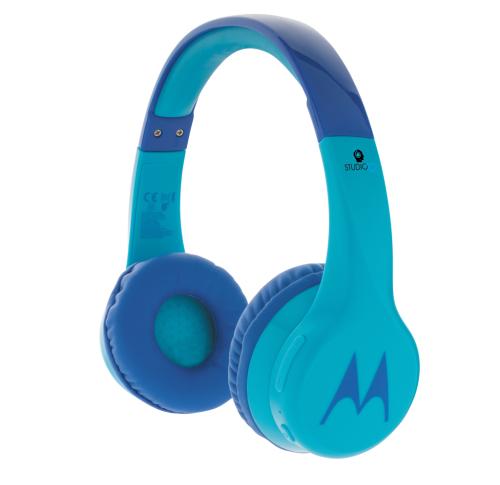 Branded Motorola JR 300 Kids Wireless Safety Headphone Blue