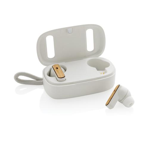 RCS recycled plastic & bamboo TWS earbuds