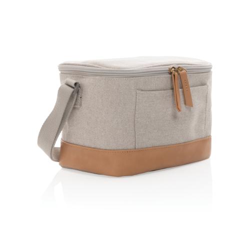 Printed Logo Six Can Cooler Bags Grey Impact AWARE™ 16 Oz. Rcanvas 