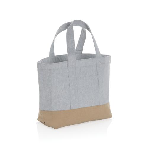 Recycled Promotional Canvas Cooler Bags Grey Impact Aware™ 285 Gsm 