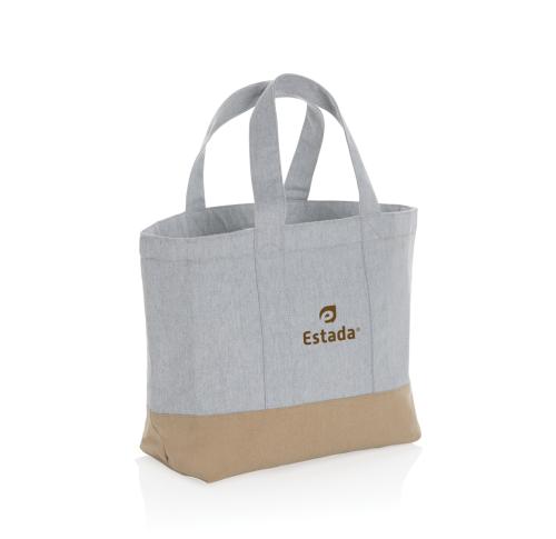 Recycled Promotional Canvas Cooler Bags Grey Impact Aware™ 285 Gsm 