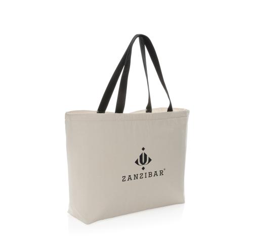 Branded Large Cooler Tote Bags Cream Impact Aware™ 285 Gsm Rcanvas 
