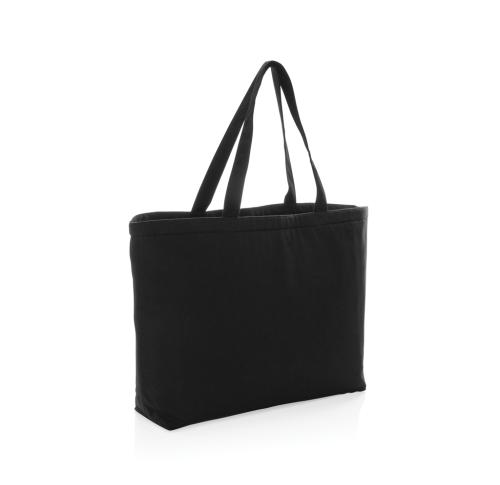 Printed Large Cooler Tote Bags Black Impact Aware™ 285 Gsm Rcanvas 