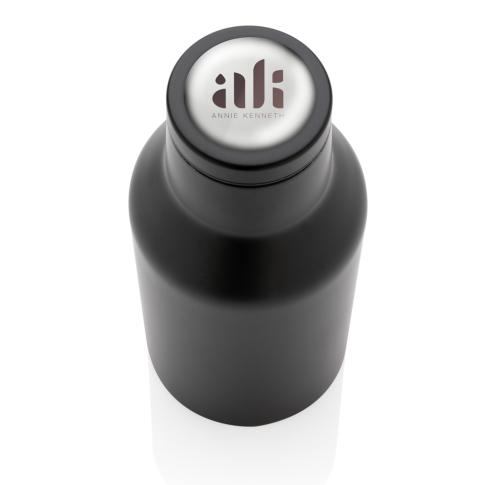  Branded Recycled Stainless Steel Compact Bottles RCS - Black 300ml