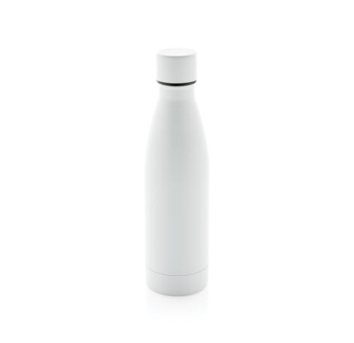 Custom Certified RCS Recycled Stainless Steel Solid Vacuum Bottle - White