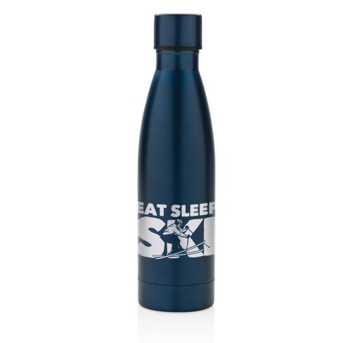 Customised RCS Recycled Stainless Steel Solid Vacuum Bottle - Blue
