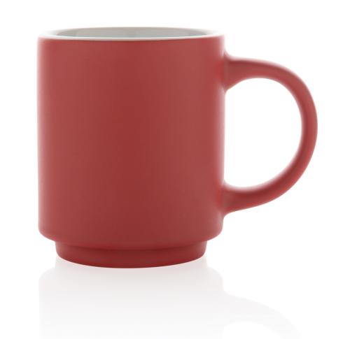Custom Ceramic Stackable Mugs 180ml - Red