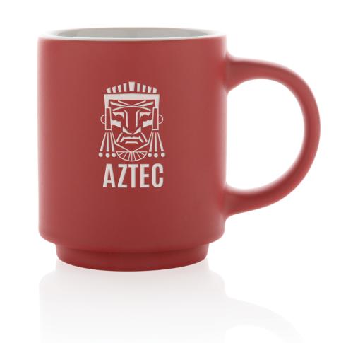 Custom Ceramic Stackable Mugs 180ml - Red