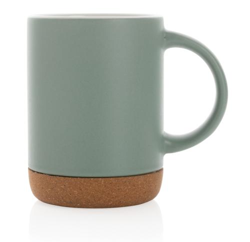 Ceramic mug with cork base