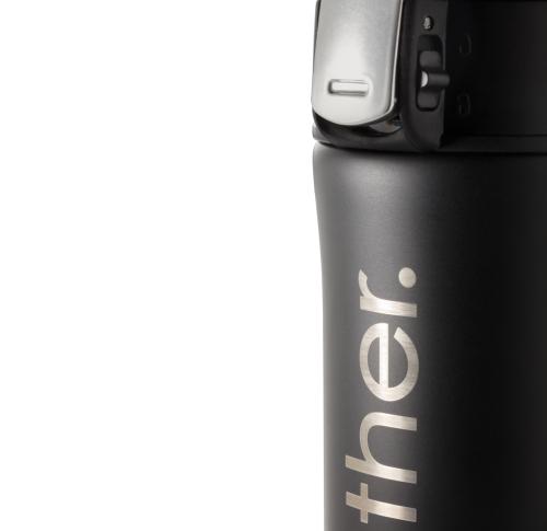 Printed Recycled Stainless Steel Easy Lock Vacuum Mug RCS Black