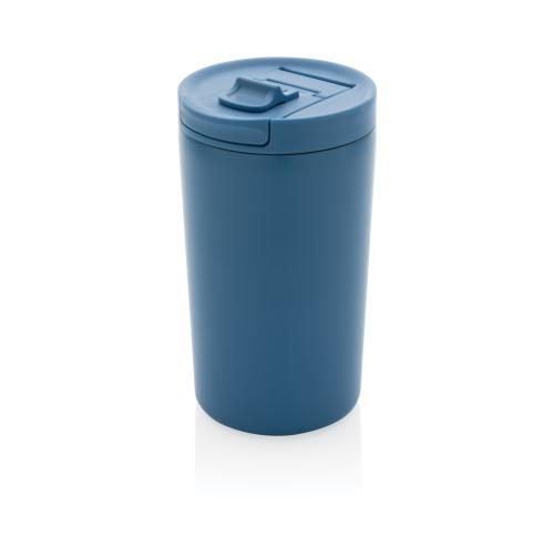 Custom Logo Recycled Double Wall Vacuum Leakproof Lock Travel Mugs 300ml Blue