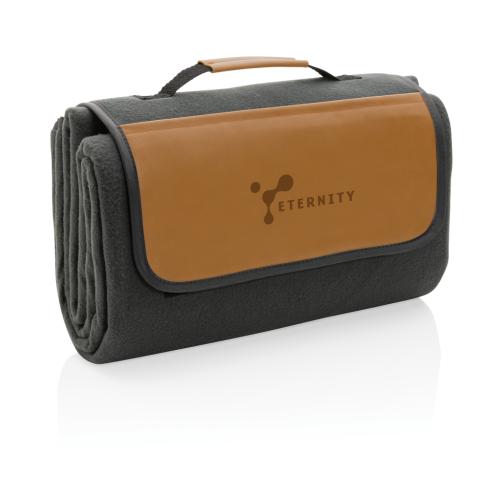 Recycled Picnic Blanket With PU Cover Anthracite  Impact AWARE™ RPET 