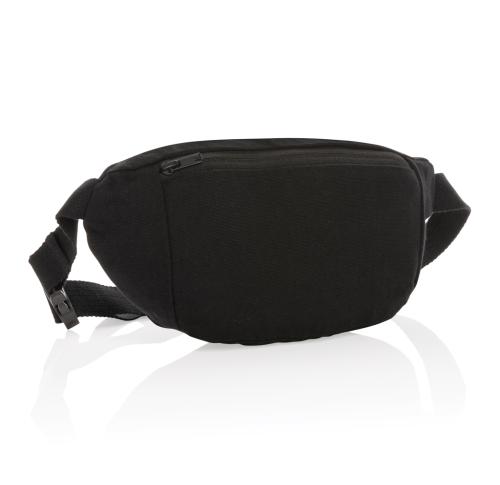 Custom Printed Recycled Canvas Hip Waist Bags Undyed - Black Impact AWARE™ 