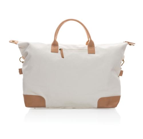 Recycled Canvas Large Weekend Bag Impact AWARE™ 16 Oz Off White
