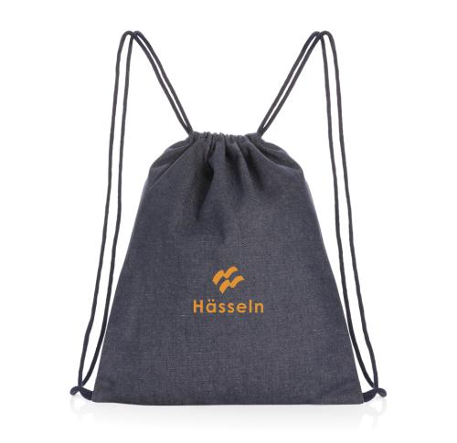 Impact AWARE™ recycled denim drawstring backpack
