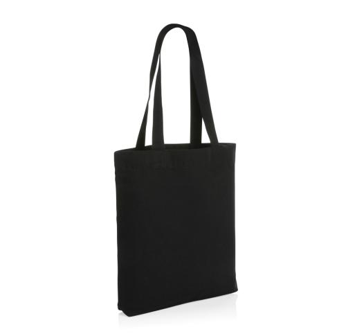 Branded Recycled canvas Tote Bag Undyed Impact AWARE™ 285gsm Black