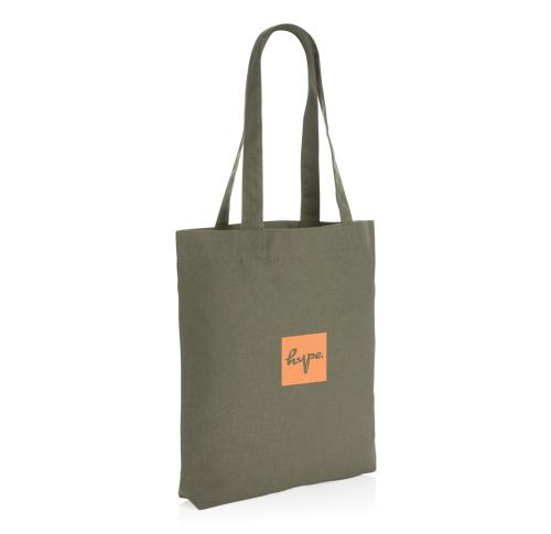 Custom Printed Eco Rcanvas Tote Bags Khaki Green Impact AWARE™ 285gsm 