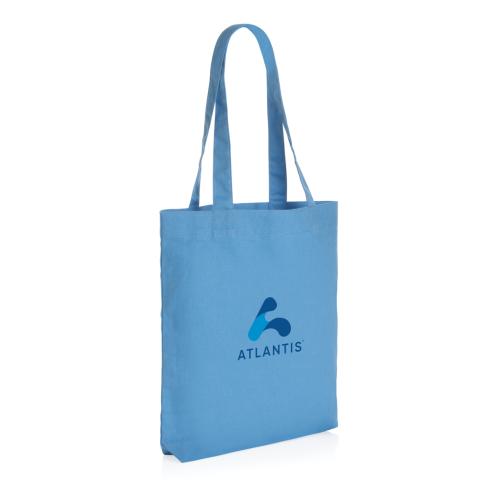 Printed Recycled Canvas Tote Bags Impact Aware™ 285 Gsm Blue