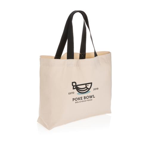 Printed  Recycled Large Canvas Tote Bag Undyed Impact  240 GsmAware™ - Natural