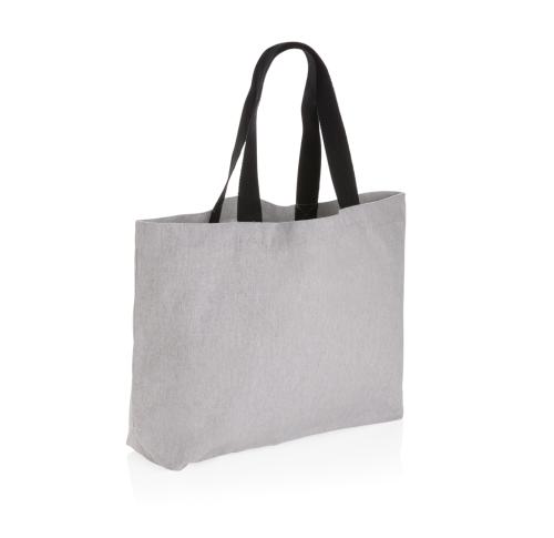 Logo 240 Gsm Recycled canvas Large Tote Undyed Impact Aware™ - Grey