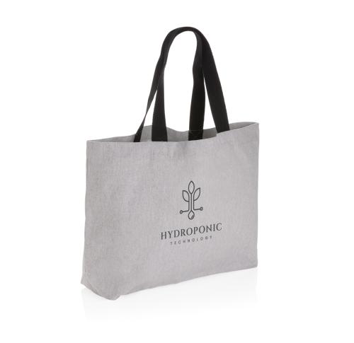 Logo 240 Gsm Recycled canvas Large Tote Undyed Impact Aware™ - Grey