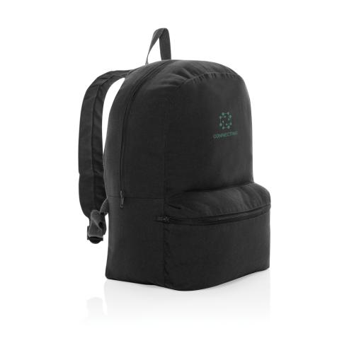  Eco Printed Business Rcanvas Backpacks Black Impact Aware™ 285 Gsm