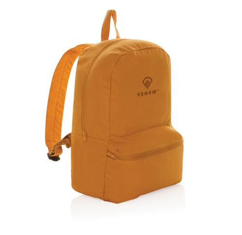 Logo Printed Recycled Canvas Backpacks - Orange Impact Aware™ 285 Gsm