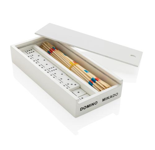 Deluxe mikado/domino in wooden box