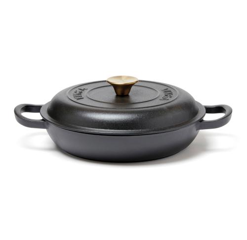 VINGA Monte enameled cast iron sauté pan Black