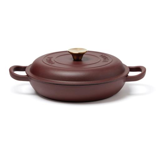 VINGA Monte enameled cast iron sauté pan Burgundy