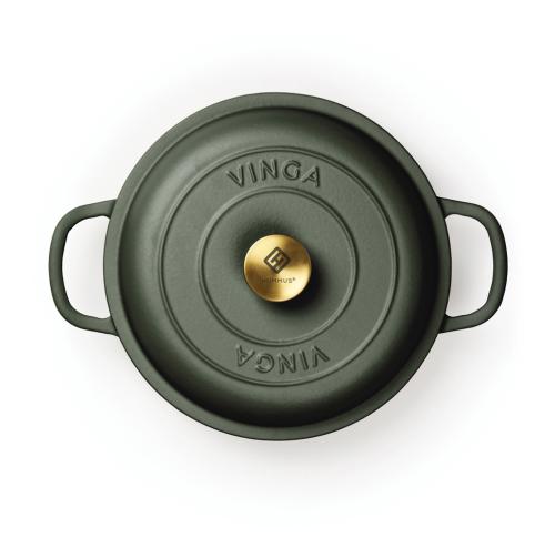VINGA Monte enameled cast iron sauté pan Green
