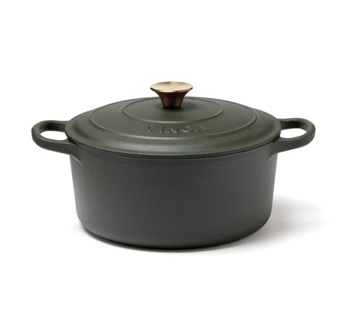 VINGA Monte enameled cast iron pot 5.5L Green
