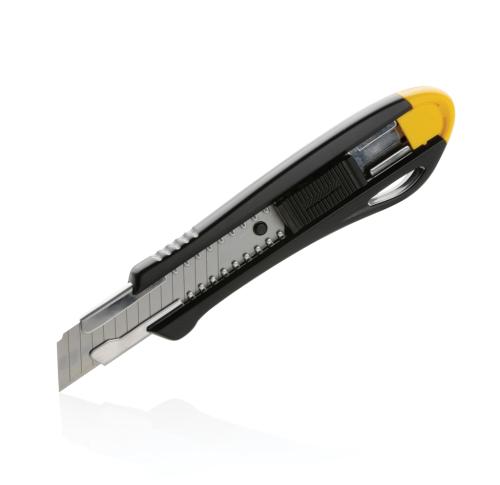 Printed Refillable RCS recycled plastic professional knife Yellow